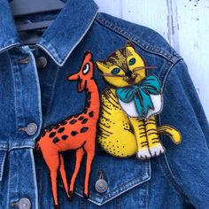 This Is A Gucci Denim Jacket In A Unisex Size 40 Or A Small. It Has A Perfect Fit And Great Detailing With Cat And Deer Puff Pins. These Pins Remain In The Original Placement By Gucci, This Jacket Is New With Tags And In Pristine Condition. Please Note The Jacket Will Arrive With These Two Pins: The Cat And Deer. The Stock Photos Are Same Jacket Different Pin Arrangement. Gucci Blue Outerwear For Spring, Gucci Blue Spring Outerwear, Blue Gucci Outerwear For Spring, Gucci Jean Jacket, Gucci Denim Jacket, Cowgirl Mermaid, Gucci Jackets, Gucci Ghost, Gucci Denim