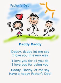 a father's day card with an image of two children holding hands and the words daddy