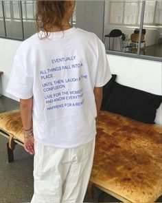 Celebrity! Outfit! Quote! And Aesthetic!, White Tshirt Outfit, Feminist Tshirt, Tee Shirt Outfit, All Things Fall, Silly Shirt, Outfit Quotes, Copenhagen Style, Weird Shirts