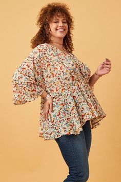 This Patty Floral Chiffon Top elevates any outfit to the next level. Its subtle, floral pattern ensures you stand out while the lightweight, chiffon fabric keeps you comfortable. The flattering v-neck neckline is perfect for a special occasion or everyday wear. Chiffon v-neck gathered detail top Plus size Back zipper closure Top lined 100% Polyester Available in 1X-3X Free shipping on all orders over $75. Packaged with love and shipped from Shanty Boutique warehouse in Newport, Washington. For q Boutique Warehouse, Floral Chiffon Top, Top Plus Size, Floral Chiffon, Chiffon Top, Chiffon Fabric, Chiffon Tops, Newport, Next Level