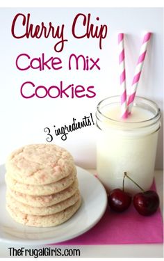 a white plate topped with cookies next to a glass of milk