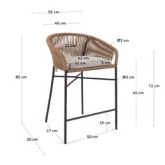 the measurements for an outdoor bar stool