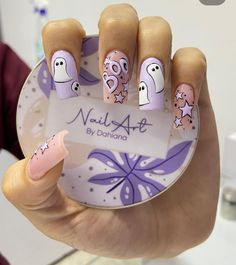 Disney Halloween Nails Acrylic Simple, Halloween Kawaii Nails