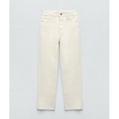 Mom Fit Ankle Jeans Back Pockets High Waisted Nwt Elegant High Rise White Pants, Elegant High-rise White Pants, Zara Classic Summer Jeans, Zara Mid-rise White Jeans, Zara White Mid-rise Jeans, Zara White Wide Leg Jeans, Zara Jumpsuit, Zara White, Zara Pants