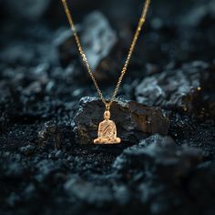 Find peace and enlightenment with our gold Buddha pendant, exquisitely crafted in the USA. Symbolizing serenity, wisdom, and spiritual awakening, each piece is a sanctuary of calm and reflection. PENDANT INFORMATIONThis pendant is made of real, solid gold.• Made in USA• Material: 14k or 18k solid gold• Finish: polished• Height: 1.25" (31,5 mm) x Width: 0.92" (23,5 mm)• Pendant weight: approx. 6 grams (14k)• Bail: fits up to 4 mm chains• Solid back, not hollow• A certificate of authenticity is included• Delivered in our elegant jewelry box, making it the perfect gift Shipping: All of our orders are custom-made. Please allow approximately 3 weeks for production and shipping. Shipping includes a tracking number and signature confirmation. The production timeline is an estimate and may fluctua Gold Plated Spiritual Jewelry For Blessing, 14k Gold Spiritual Necklaces For Meditation, Gold Jewelry For Blessing Events, Spiritual Gold-plated Necklaces For Blessings, Spiritual Gold-plated Necklace For Blessings, Spiritual Yellow Gold Jewelry For Meditation, Yellow Gold Spiritual Necklace With Si Clarity, Spiritual Gold Jewelry For Meditation, Spiritual Rose Gold Jewelry For Meditation