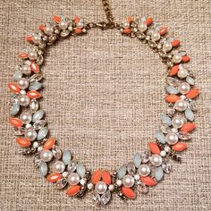 Beautiful Statement Necklace. Never Worn In Mint Condition. Orange White, Color Orange, Mint Condition, Womens Jewelry Necklace, Statement Necklace, Jewelry Necklaces, Mint, Necklaces, Women Jewelry