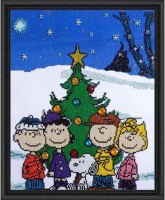 This diamond painting image features Charlie Brown and his pals in a sparkling Christmas celebration! Favorite members of the Peanuts Gang including Charlie Brown, Sally, Lucy, Linus, and Snoopy are shown gathered around a decorated Christmas tree that sparkles and shines on a winter day. Fun and easy diamond paintings are created by arranging sparkling gems on a pre-printed canvas, resulting in eye-catching wall art with a dazzling sparkle. Assembled Dimensions: 16" x 20"Set Includes:1 - High Quality Color Printed Fabric Piece 1 - Diamond DOTZ Stylus 1 - Craft Tray 1 - Wax Caddy 1 - Comfort Grip 2.64 Ounces - Diamond DOTZ Pre-Sorted By Color 1 - Instruction Sheet Christmas Tree Outside, Sparkling Christmas, Diamond Dotz, Vintage Needlework, Christmas Diamonds, Christmas Arts And Crafts, Art & Craft Kit