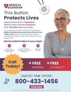 Empower your independence with Medical Guardian’s #1 rated medical alert device. Get immediate help in just 3 easy steps, 24/7. Limited-time offer: FREE device + lockbox with annual subscription. Call today and live confidently!