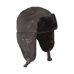 MW290 Mens Dorfman Pacific Black Camo Nylon Trooper Fleece Lined Earflap Size XL.  There is a nice black fleece lining.  This hat will definitely keep you warm.  The inside measurement is generous 25 inches.  It is a very comfortable and cozy hat. Black Aviator Hat For Outdoor, Black Winter Camping Hat, Windproof Aviator Hat For Outdoor, Black Windproof Hats For Hiking, Military Hats For Winter Outdoor Activities, Winter Military Hat For Outdoor Activities, Black Winter Hats For Outdoor Activities, Waterproof Winter Hats For Outdoor Activities, Military Style Winter Hat For Outdoor Activities