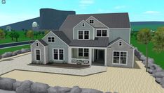 #bloxburg Simple Suburban House, Suburban House Bloxburg, Floor Plans Bloxburg, Family Home Floor Plans, Bloxburg Beach House, Bloxburg Building, Bloxburg Town, House Bloxburg