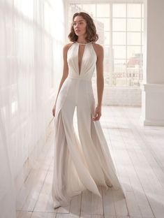 Jumpsuit Wedding Dress, Halter Neck Jumpsuit, Bridal Jumpsuit, Wedding Jumpsuit, Backless Jumpsuit, Jumpsuit Elegant, Halter Jumpsuit, Bodo, Jumpsuit Party