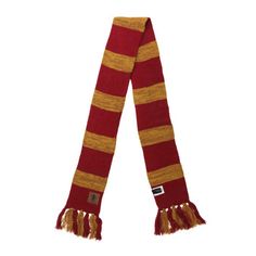 PRICES MAY VARY. Size: Standard 100% acrylic Knitted scarf measures 6" wide by 72" long Tasseled ends, faux leather house emblem appliqued at one end Officially licensed A+ Scarf Harry Potter, Gryffindor Scarf, Gryffindor Pride, Mens Knitted Scarf, Scarf Wraps, Knitting Scarf, Harry Potter Houses, Harry Potter Gryffindor, Branded Scarves