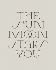 the sun, moon and star you are looking at is in this type of typograph