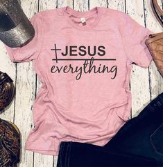 Jesus Over Everything, Pallet Signs, Faith Shirt, Painted Wood, One By One