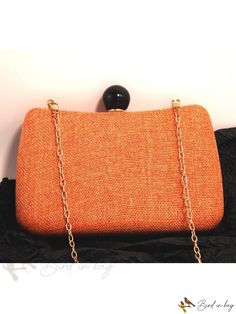 Bird in Bag - Fashionable Orange Womens Evening Wear Elegant Summer Orange Bag, Elegant Orange Summer Bag, Elegant Clutch As Fashion Accessory For Spring, Elegant Rectangular Clutch For Fall, Elegant Spring Fashion Accessory Clutch, Elegant Fall Rectangular Clutch, Elegant Rectangular Fall Clutch, Chic Spring Fabric Bag, Chic Orange Bags For Fall