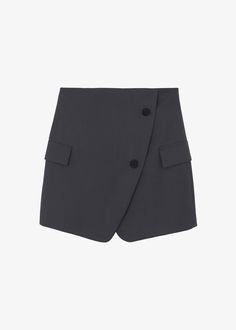 Camsel Cross Skirt - Charcoal – The Frankie Shop Cross Skirt, The Frankie Shop, Frankie Shop, Asymmetrical Hem, Asymmetric Hem, Woven Fabric, Dry Clean, Skirt, Wardrobe