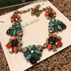 Gently Worn... Getting Rid Of My Stock When I Was A Stylist!! Very Pretty Piece!! Comes With Original Box!! Dot Jewelry, Stella And Dot, Blue Orange, Womens Jewelry Necklace, Original Box, Color Blue, Jewelry Necklaces, Dots, Women Jewelry