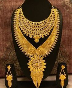 African Gold, Dubai Gold Jewelry, Gold Pearl Jewelry, Big Necklace, African Necklace, Gold Jewelry Sets, Gold Long Necklace