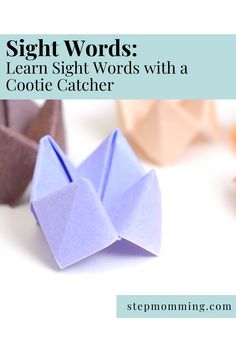 the words sight words learn sight words with a paper origami boat