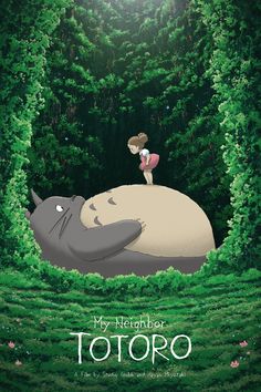 the movie poster for my neighbor totoro