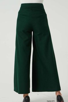 "This fashion green wide leg pants is designer from XIAOLIZI. The long wool pants made high waisted + front button and zipper closure + front two up entry pockets + many front pleated add to the wide leg cut of our maxi pant, makes the warm pants more fashionable and warm in winter, it's elegant and classic womens pants, come on! Your wardrobe should have it. DETAIL * Made from Wool fabric, polyester lining * front button and zipper * two up entry pockets * winter pant, warm pant, long pants, ma Green Wide Leg Pants For Fall, Green High-waisted Wide Leg Pants For Fall, Green Wide Leg Pants For Work, Full Length Green Pants For Fall, High Waist Green Wide Leg Pants For Fall, Chic Green Bottoms For Winter, Chic Green Winter Bottoms, Green High-waisted Pants For Winter, Winter Green High-waisted Pants