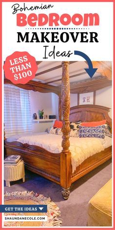 bedroom makeover ideas for less than $ 100