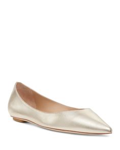 Stuart Weitzman Women's Emilia Pointed Toe Flats Pointed Toe Flats, Stuart Weitzman, Shoes Flats, In Store, Pick Up, Buy Online, Free Shipping, Gold