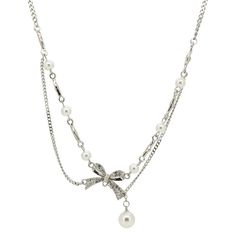 Longitud: 41-50cm Gift Pearl Charm Necklace In Alloy, Silver Multi-strand Layered Necklace With Pearl Chain, Silver Pearl Chain Layered Necklace, Pearl Pendant Collar Necklace, Pearl White Metal Chain Necklace, Elegant Alloy Pearl Chain Necklace, Multi-strand Metal Necklace With Pearl Chain, Elegant Alloy Necklace With Pearl Charm, Elegant Alloy Chain Necklace With Pearl Chain