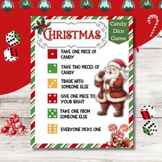 a christmas game with santa clause and candy canes