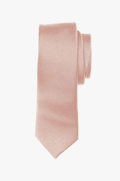 Simon Skinny Groomsman Necktie in Rose Gold | Birdy Grey Classic Adjustable Satin Ties, Elegant Adjustable Solid Ties, Elegant Adjustable Formal Neckwear, Elegant Adjustable Solid Neckwear, Elegant Solid Color Adjustable Neckwear, Elegant Adjustable Neckwear, Classic Party Neckwear With Ties, Elegant Adjustable Accessories For Black Tie Events, Elegant Adjustable Tie For Black-tie Events