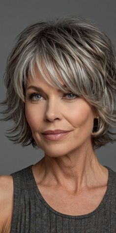 Discover 30 stylish short hairstyles for women over 50, from sleek bobs to modern shags, that are easy to maintain and perfect for any occasion. Shaggy Short Hair, Layered Haircuts For Medium Hair, Hairstyles And Haircuts, Short Hair Trends, Messy Short Hair, Edgy Short Hair, Haircuts For Medium Hair