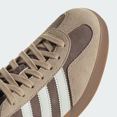 adidas Gazelle Indoor Shoes - Brown | Free Shipping with adiClub | adidas US Tan Adidas Shoes, Brown Gazelle, Brown Tennis, Adidas Samba Women, Tan Adidas, Adidas Gazelle Outfit, Adidas Gazelle Women, Adidas Gazelle Indoor, Adidas Outfit Shoes