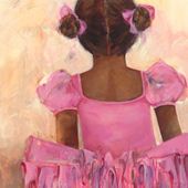 Ballerina canvas painting. Wall  Sticker Outlet African American, Wall Art, Canvas, Wall, Hair, Pink, Black, Art