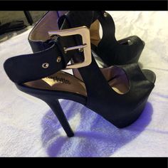 Really Cute Heels Perfect For A Night Out Or A Date Night. - Never Worn Brand New - Big Gold Buckle - Leather Ankle-high Heels With Buckle Closure For Night Out, Women Heels, Cute Heels, Shoes Women, Charlotte Russe, Shoes Women Heels, Date Night, Night Out, Shoes Heels