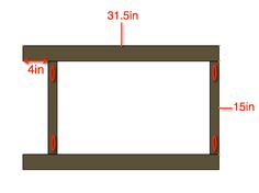 the measurements for a window frame are shown