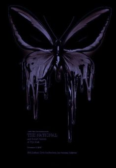 an image of a butterfly that is dripping from it's wings in the dark