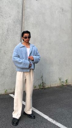 Frugal Aesthetic, Spiritual Fashion, Inspo Fits, Fits Ideas, 70s Inspired Fashion, Cardigan Outfit, Street Style Outfits Men, Street Fashion Men Streetwear, Outfit Grid