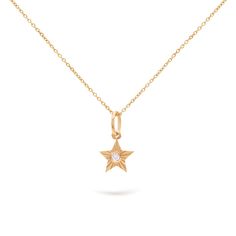 Gilda Jewelry Shellies | Diamond Pendant | 0.03 Cts. | 14K Gold 14K Yellow Gold 40 - 42 Cm 0.03 Cts. Diamonds Diamond necklace Delicate 14k Gold Jewelry With Star Charm, Star-shaped Single Diamond Jewelry For Gifts, Star-shaped Single Diamond Jewelry Gift, 14k Gold Star Diamond Necklace Gift, Celestial 14k Gold Diamond Necklace Gift, Gift Yellow Gold Diamond Necklace Si Clarity, Yellow Gold Si Clarity Diamond Necklace Gift, Yellow Gold Diamond Necklace With Si Clarity As Gift, 14k Yellow Gold Celestial Charm Necklaces