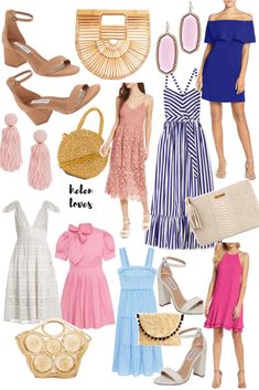 Summer Formal Outfit, Pink Bow Dress, Season Outfits, Spring Summer Capsule Wardrobe, Vacation Clothes, Outfits For Summer, 2019 Style, Summer Formal, Blue Strapless Dress