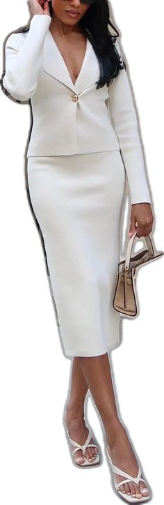 White Midi Skirt For Night Out, Fitted White Midi Skirt, White Midi Skirt For Fall, Knit Skirts, Fitted Midi Skirt, Bodycon Midi, Knit Skirt, Midi Skirt, Skirt