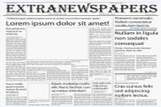 the front page of an extra newspapers paper, with text in english and spanish on it