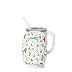 Swig Life Desert Child Neoprene Mega Mug Pouch with Zipper on a White 40oz Mega Mug Prickly Pear Margarita, Mega Mug, Drinkware Accessories, Dishwasher Detergent, Zippered Pouch, Prickly Pear, Drop Off, The Desert, Mild Soap