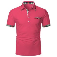 Season:Summer; Fabric:Polyester; Sleeve Length:Short Sleeve; Look After Me:Machine wash; Gender:Men's; Style:Simple,Formal,Casual,Basic; Elasticity:Micro-elastic; Tops Type:Tennis Shirt,Golf Shirt,Polo; Occasion:Workfashion,Business,Sports,Casual,Daily; Fit Type:Regular Fit; Pattern:Solid Color,Plaid / Check; Design:Button,Patchwork; Neckline:Classic,Polo Collar,Collar; Front page:FF; Bust:; Length:; Shoulder Width: Summer Polo Shirt With Button Closure And Casual Collar, Summer Casual Collar Polo Shirt With Button Closure, Collared Polo Shirt With Buttons For Summer, Summer Collared Polo Shirt With Button Closure, Collared Polo Shirt For Summer, Collared Polo Shirt With Placket For Summer, Summer Polo Shirt With Short Sleeves, Fitted Polo Shirt With Pockets For Summer, Summer Short Sleeve Polo Shirt With Placket