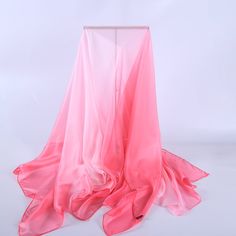 Material : 100% polyester chiffon Size: 71" x 59" (180 cm x 150 cm) Color: pink Pattern: gradient color This long chiffon scarf is a fabulous feminine scarf which can be worn in variety of ways. Extra long and extra wide - perfect to use as a beach scarf or wrap/shawl. Elegant Beach Shawl Scarf, Elegant Shawl Scarf For The Beach, Pink Silk Scarf For Beach, Pink Silk Scarf For Summer Beach, Pink Shawl Scarf For Beach, Photo Ideas Beach, Beach Scarf, Wrap Shawl, Pink Pattern