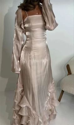 Item Details ： Product Number : B437 Fabric:Silk Satin Silhouette: Sheath Sleeves：Long Sleeves Back Style：Zipper Pink Long Prom Dress, Simple Party Dress, Prom Dresses Long Pink, Strapless Prom Dresses, Spaghetti Strap Prom Dress, 16 Dress, Floor Length Prom Dresses, Elegant Outfits, Prom Dress Inspiration