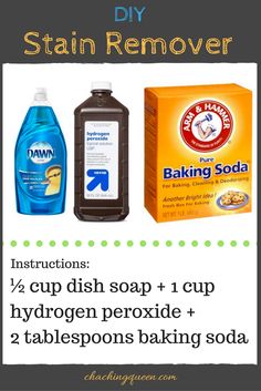 the instructions for how to use dish soap and baking soda in your kitchen or bathroom