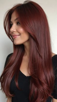 Cherry Cola Dream: 15 Hair Color Ideas for a Sassy New You - Cheerful Talks Redish Brown Hair Color For Summer, Red Hair On Tanned Skin, Cherry Cola Brunette Hair, Chocolate Red Balayage, Cherry Brown Hair Short, Asian Burgundy Hair, Cherry Cola Hair Color Balayage, Cherry Chocolate Hair Color Brunettes, Red Cherry Hair Color