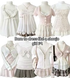 Shoujo School Outfit, Cute Shoujo Outfits, Shojo Beach Outfit, Cute Poncho Outfits, Shein Shoujo Outfits, Shojo Girl Outfit Aesthetic, Shoujo Inspired Outfits, Shojo Outfit Ideas, Aesthetic Girly Outfits