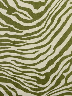 a green and white zebra print fabric