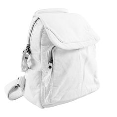 Women's Soft Leather Casual School Bag Washed Leather Backpack Girl Travel7949 Process: Jacquard Backpack type: soft outfit Handle/strap type: soft handle Style: Fashion and luxury Capacity: Below 20 liters Gender: Woman Item type: Backpack Closing type: Zipper colour:white material:PU size:25x12x30cm Package Contents: 1 * backpack Small School Bags, White Backpack, Handmade Fabric, Girl Backpacks, White Aesthetic, School Bag, School Backpacks